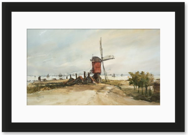 R14 Aquarel - Het bolwerk Blauwhoofd v2 2019