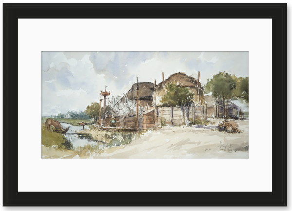 R17 Aquarel - Boerderij aan de Amsteldijk 2019