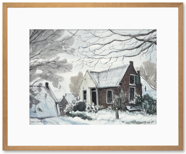 44 Aquarel - Dijkhuisje 2010